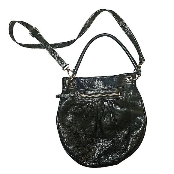 ROOTS CANADA Black Leather OLIVIA Hobo Bag - Picture 1 of 5